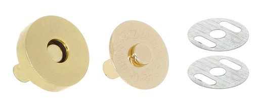 Magnet na tašku s magnetom 18 mm zlatý