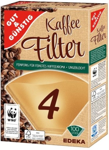 G&G EDEKA Papierové filtre na kávu 4 100 ks.