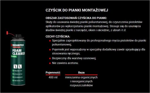 Upevňovací penový čistič 400 ml Professional Line