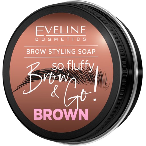 Eveline Brow & Go So Fluffy Brown Soap Mydlo na úpravu hnedého obočia