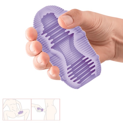 Obojstranný vajíčkový masturbátor Smooth Stripes