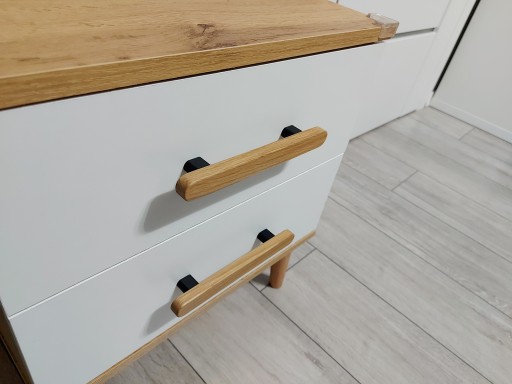 Drevená nábytková rúčka z dubu, dĺžka 160mm, rozteč 96mm POĽSKÝ VÝROBCA
