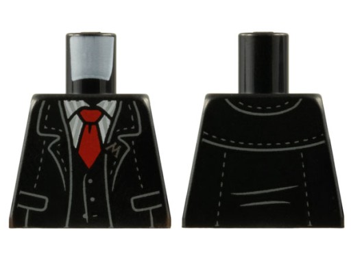 Lego nové torzo bez rúk Black Torso hp360 Albert Runcorn 973pb4902