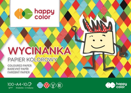 Výrezový blok A4 100g 10x výrezy HappyColor