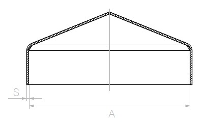 Štvorcová OBÁLKA OBÁLKA NA PROFIL 60x60MM