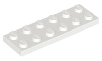 LEGO 3795 TANIER 2x6 biely NOVINKA == (2g)