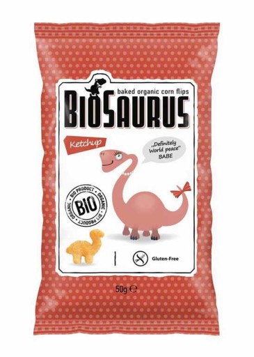 Dinosaurie kečupové chrumky, bezlepkové, BIO 50g