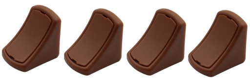 20x uholník držiaka police, HNEDÁ