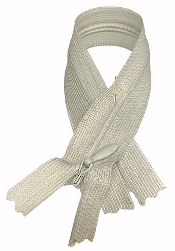 Pevný skrytý zips. oliva 22 cm