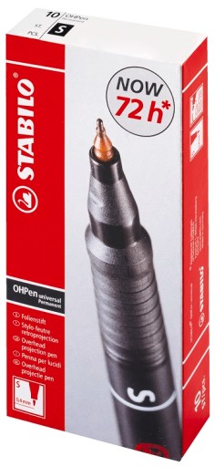 Stabilo OHP S fólia, 0,4 mm, čierna