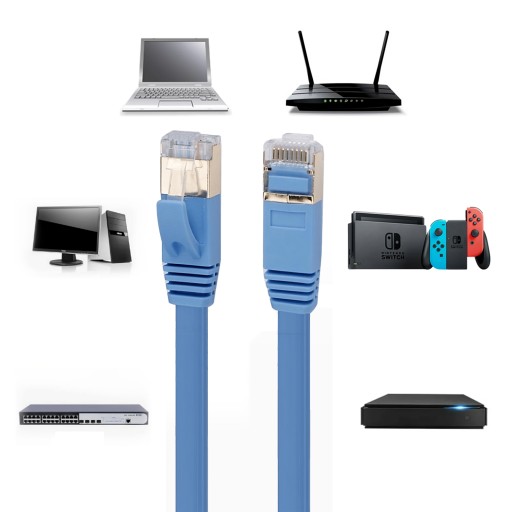 LAN ETHERNET RJ45 CAT7 ZLATÝ FTP LAN KÁBEL 1M