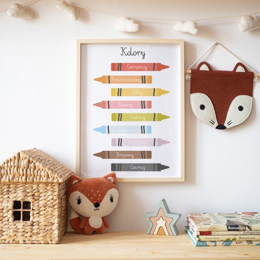Náučný plagát Farby A4 MONTESSORI
