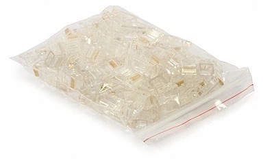 ZÁSTRČKY SVORKA ZÁSTRČKA 8P8C RJ45 5E NA DRÔTE 50 KS.