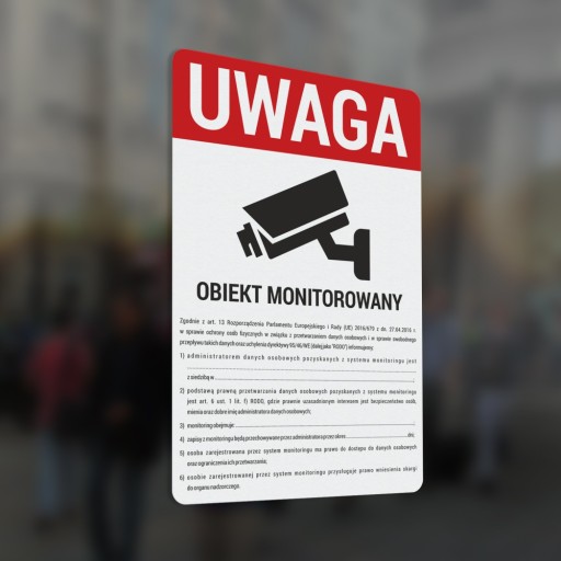 Nálepka – Monitorované zariadenie GDPR 13,3 x 20