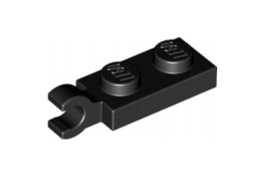 LEGO Modified Plate 1x2 Clip Black Black 6 kusov 6336989 63868