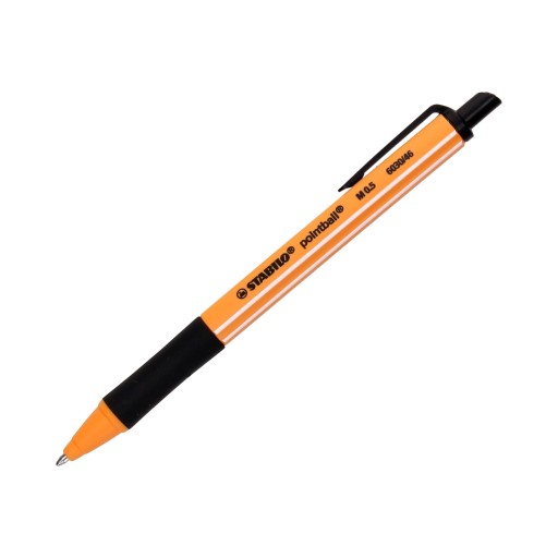 STABILO POINTBALL 6030/46 BLACK výsuvné guľôčkové pero s klipom