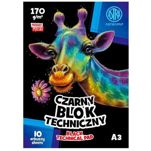 ASTRA čierny technický blok A3 - 10 listov
