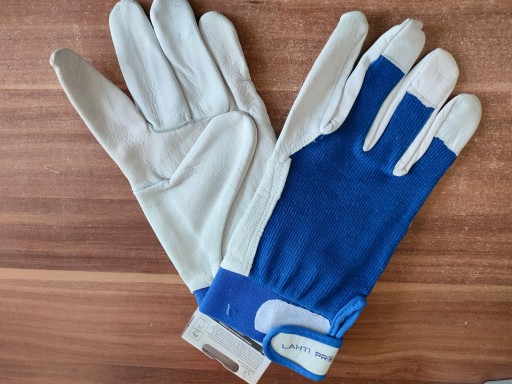 KOŽENÉ PRACOVNÉ RUKAVICE LAHTI R 11 VELCRO