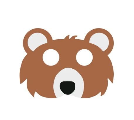 MASKA MEDVEĎA OBLEČENIE BEAR BEAR HNEDÁ PLSTEŇ
