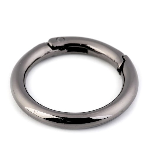 KARABÍNA okrúhla 34 mm - ČIERNA NIKEL