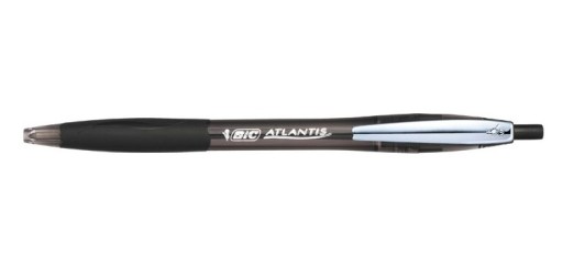 BIC Atlantis Soft zasúvacie guľôčkové pero čierne