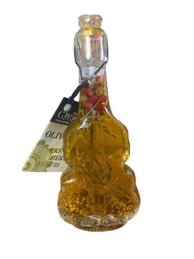 Extra panenský olivový olej (EVOO) s krétskymi bylinkami 40 ml darček