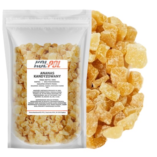 KANDIDOVANÝ ANANÁS KOCKÝ 500g Sušený v kockách