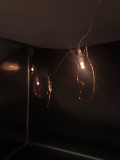 LED ozdobná retiazka - zlaté jednorožce, 2,3 m