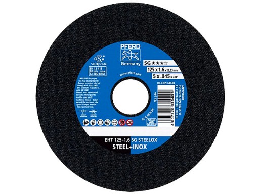 REZNÉ KOTOUČE NA ŠTÍT NA KOV, INOX OCEL 125x1,6 PFERD SG GERMANY