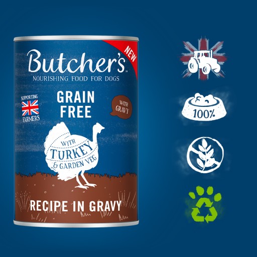 Butchers Original mokré krmivo pre psov morka v omáčke, plechovka, 400g
