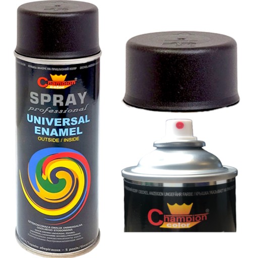 Univerzálna emailová farba v spreji 400 ml matná čierna