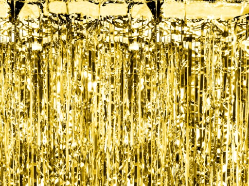 METALIZOVANÝ ZLATÝ ZÁVER Záves na karnevalový ples – 100 cm x 200 cm