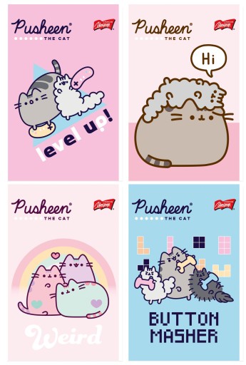 Notebook A6 50k mriežka Pusheen Majewski