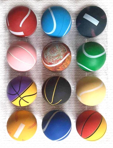 Gumená loptička dobre odráža športovú loptičku BOUNCY BALL 6,5 cm