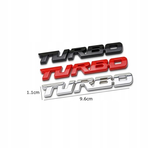 Emblém Turbo, optika turbíny, červený štýl, RED INSTRUCTION Speed Hit
