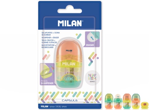 Orezávač a guma CAPSULE NEW LOOK BLISTER