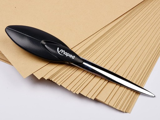 Mapovaný kovový nôž na korešpondenčné listy, 19 cm