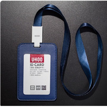 Puzdro na karty Lanyard UHOO 6838 RFID 54x85 Modré