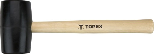 Gumové kladivo 50mm/340g, drevená rukoväť TOPEX