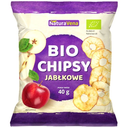 BEZLEPKOVÉ JABLČNÉ ČIPSKY BIO 40 g - NATURAVENA