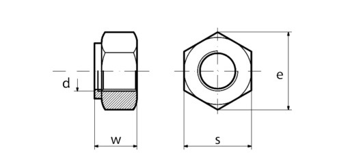 JEMNÁ NOŽNÁ MATICA M10X1.0 trieda 8 DIN 985 20 ks.