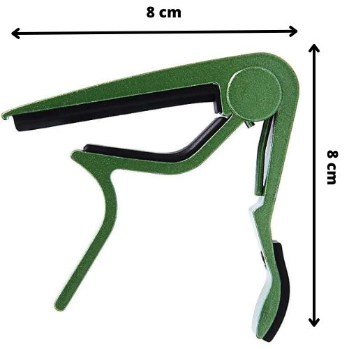 Zelená metalová ukulele gitara Capo PRO