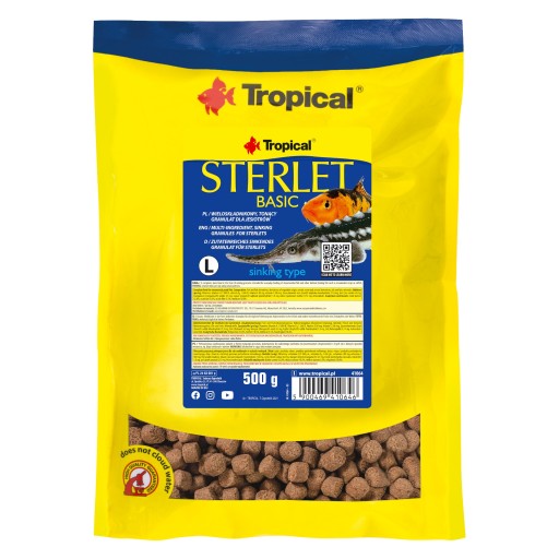 Tropical Sterlet L Krmivo pre veľké jesetery, potápavé granule pre ryby, 1L