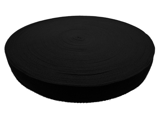 Prepravná páska 32 mm bavlnený popruh, čierny