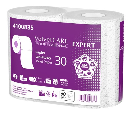 VELVET CARE toaletný papier 4ks BIELY 3w 30m!!!