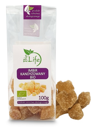Biolife Bio kandizovaný zázvor 100 g