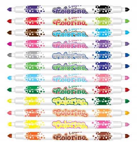 Obojstranné popisovače Colorino, 12 farieb