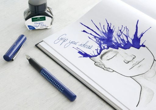 FABER CASTELL atrament do pera 30 ml modrý