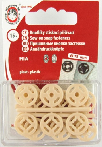 Plastové západky. 5 (13mm) kol. 1962 béžová