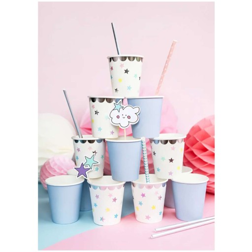 UNICORN papierové poháre hviezdy 180ml 6 ks